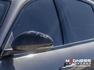 Alfa Romeo Giulia Mirror Covers - Carbon Fiber - Full Replacements - Alfa Romeo Theme